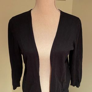 DKNY black open cardigan
